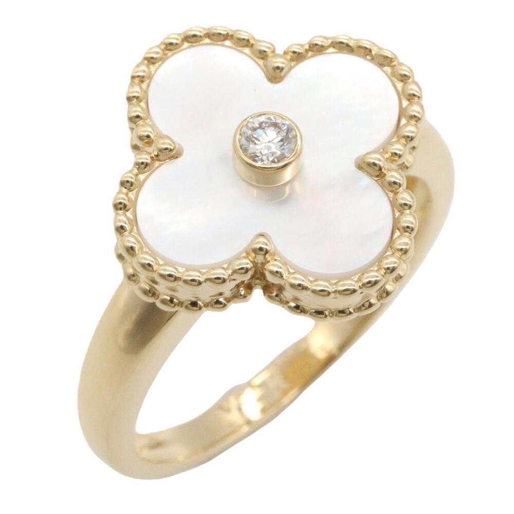Van Cleef & Arpels Vintage Alhambra Mother-of-Pearl 1PD Ring - 18K (Yellow Go...